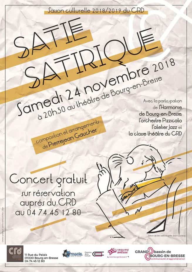 Affiche Satie satirique